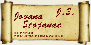 Jovana Stojanac vizit kartica